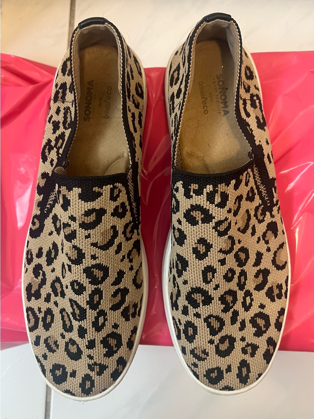 Sonoma Leopard-Print Slip-On Sneakers - Tan & Black